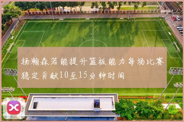 杨瀚森若能提升篮板能力每场比赛稳定贡献10至15分钟时间
